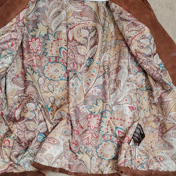 Danier Vintage Chestnut Brown Suede Blazer Country Feminine Jacket Sz 2XL - Picture 11 of 15